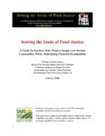 Cover of Sowing the Seeds of Justice Food Manual
