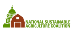 MOSES Audio Recording NSAC Logo with red and green barn icons with green lettering