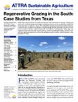 Regernerative grazing publication with picture of people standing around a pasture.