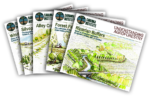 Agroforestry Infographics with different topics and drawings on each cover from the Savanna Institute