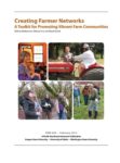 Cover of Creating Farmer Networks publication with four pictures of farmers communicating as a community